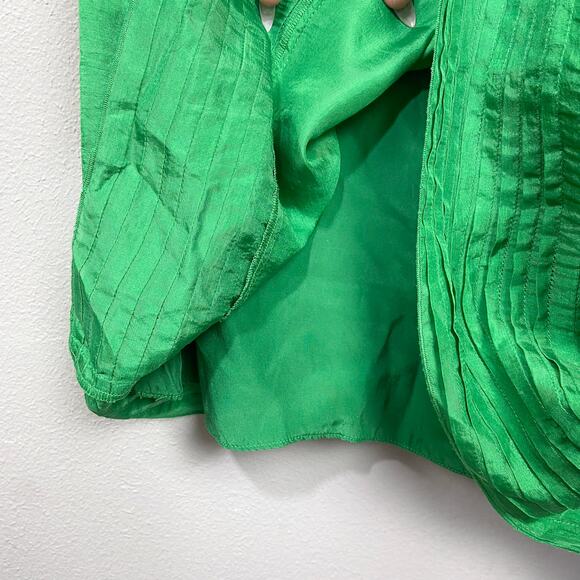 Diane Von Furstenberg Silk Dress Sz 2 Cocktail Party Garden Wedding Guest Green - Picture 10 of 12